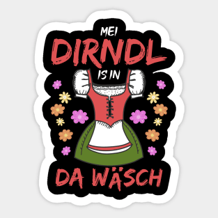 Dirndl da Wasch - Oktoberfest Women's Drinking Beer Bavarian Costume Sticker